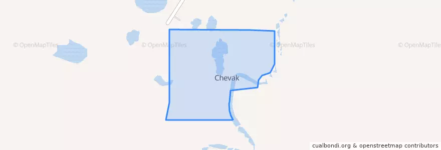 Mapa de ubicacion de Chevak.