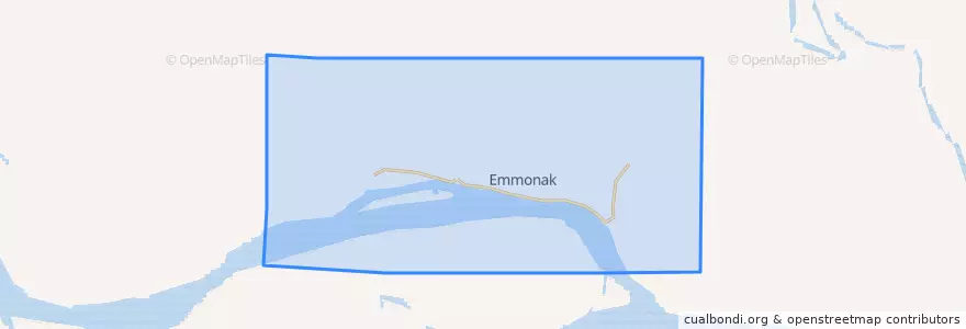 Mapa de ubicacion de Emmonak.