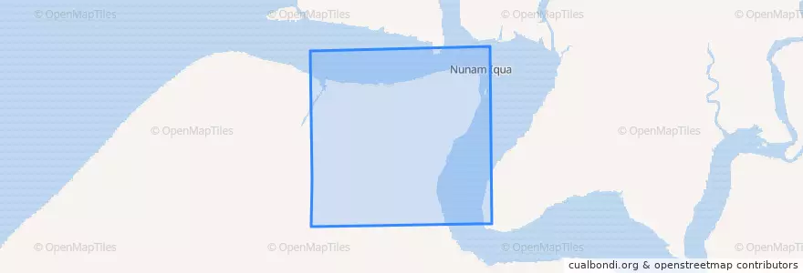 Mapa de ubicacion de Nunam Iqua.