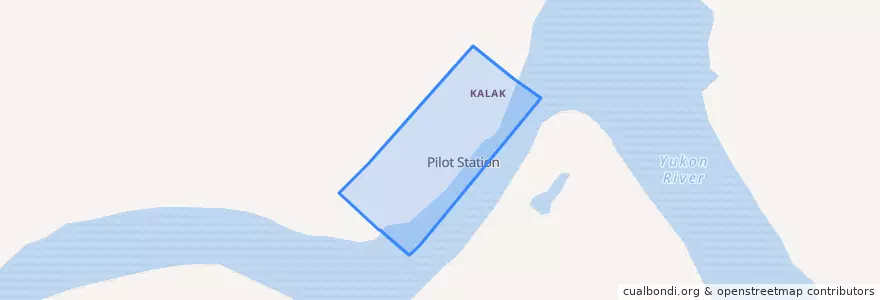 Mapa de ubicacion de Pilot Station.
