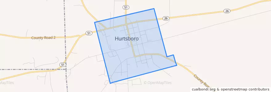 Mapa de ubicacion de Hurtsboro.