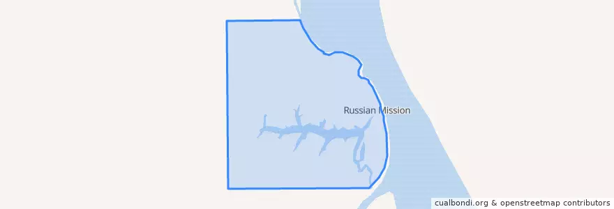 Mapa de ubicacion de Russian Mission.