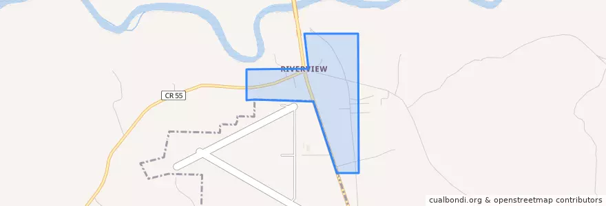 Mapa de ubicacion de Riverview.