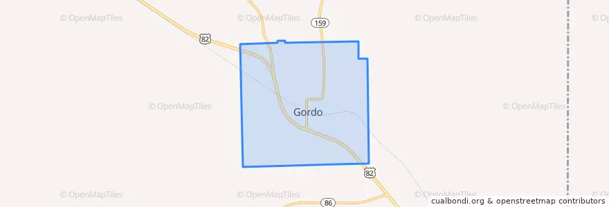 Mapa de ubicacion de Gordo.