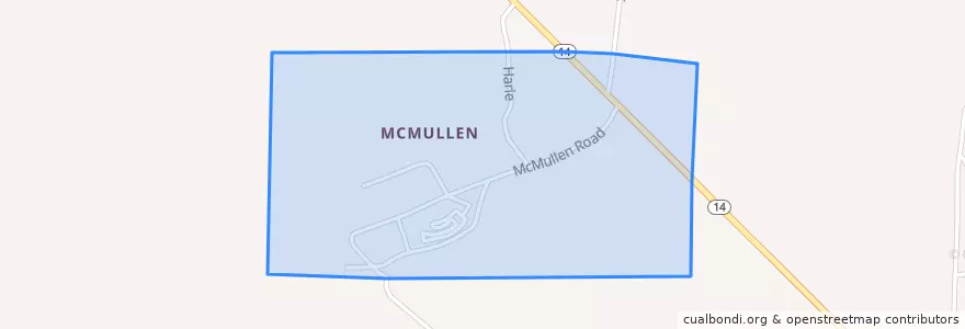 Mapa de ubicacion de McMullen.