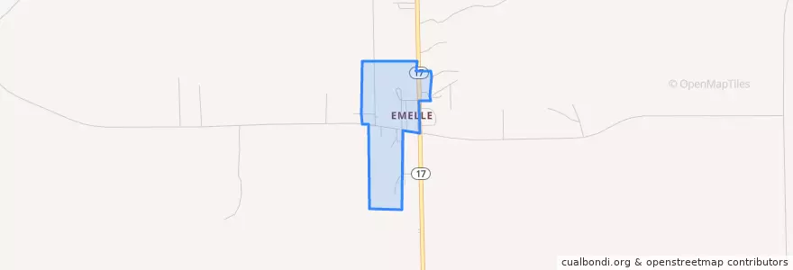 Mapa de ubicacion de Emelle.