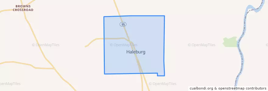 Mapa de ubicacion de Haleburg.