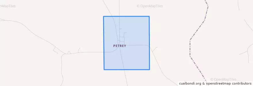 Mapa de ubicacion de Petrey.