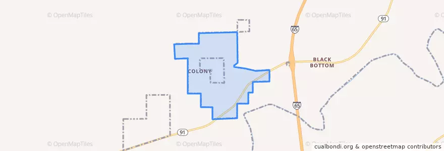 Mapa de ubicacion de Colony.