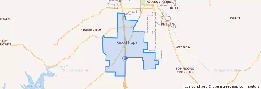 Mapa de ubicacion de Good Hope.
