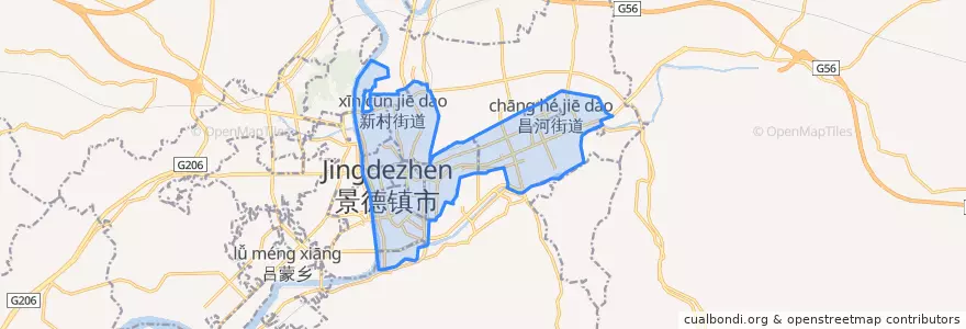 Mapa de ubicacion de 珠山区.