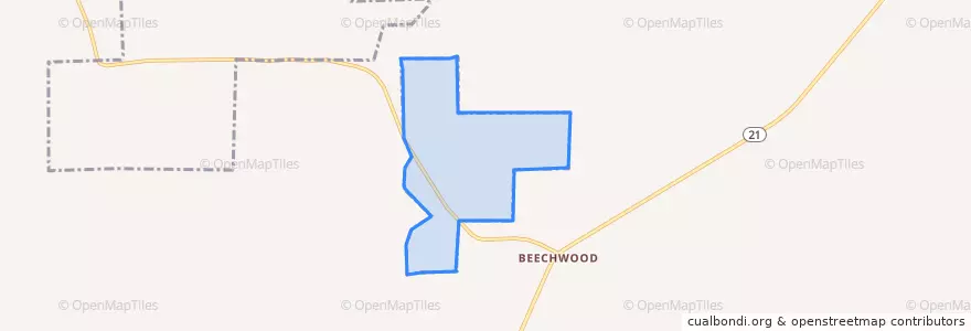 Mapa de ubicacion de Gordonville.