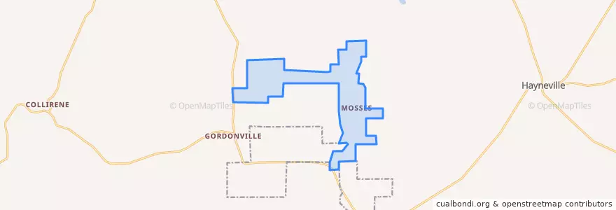Mapa de ubicacion de Mosses.
