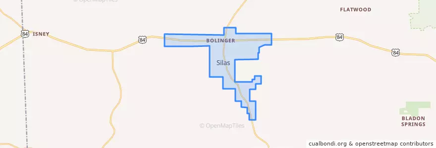 Mapa de ubicacion de Silas.