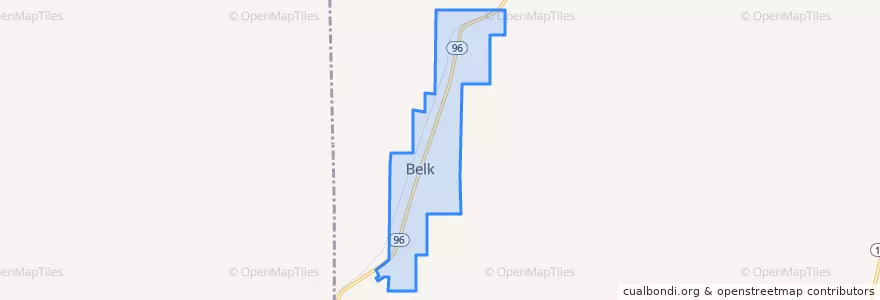 Mapa de ubicacion de Belk.