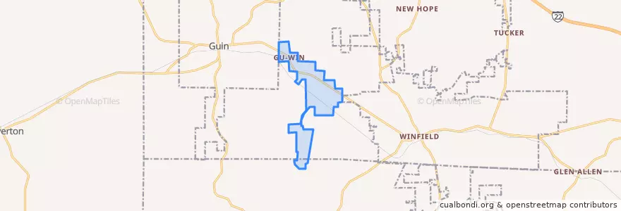 Mapa de ubicacion de Gu-Win.