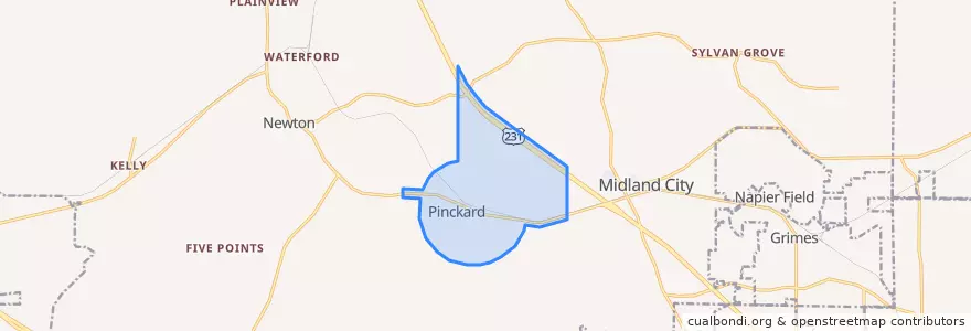 Mapa de ubicacion de Pinckard.