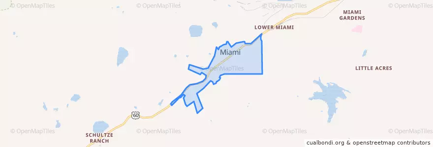 Mapa de ubicacion de Miami.