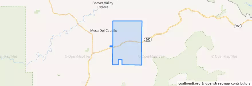 Mapa de ubicacion de Star Valley.
