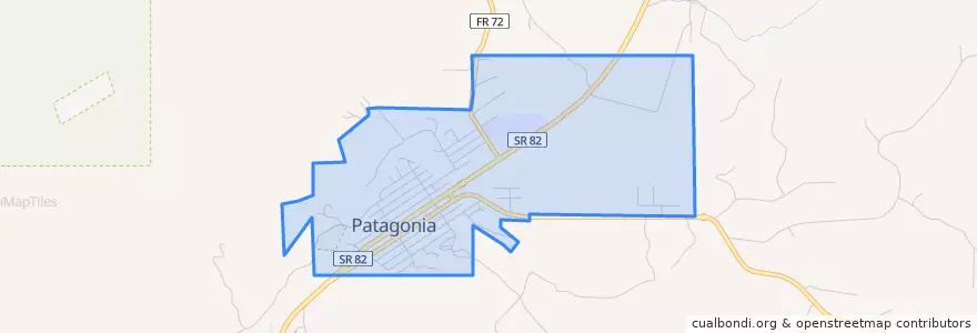 Mapa de ubicacion de Patagonia.