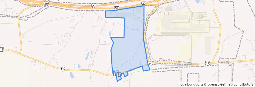 Mapa de ubicacion de Vance.