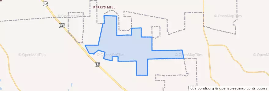 Mapa de ubicacion de Pike Road.