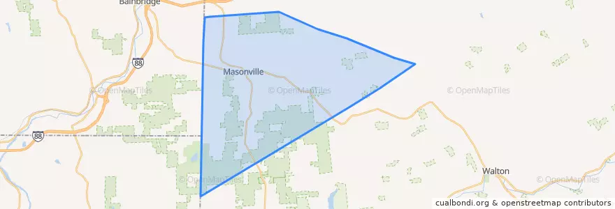 Mapa de ubicacion de Town of Masonville.