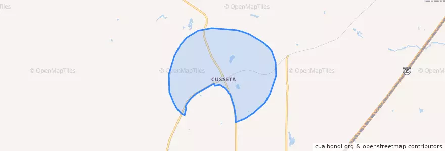 Mapa de ubicacion de Cusseta.