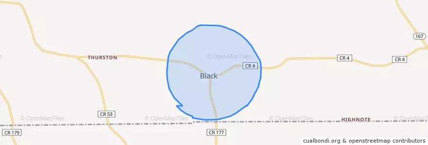 Mapa de ubicacion de Black.