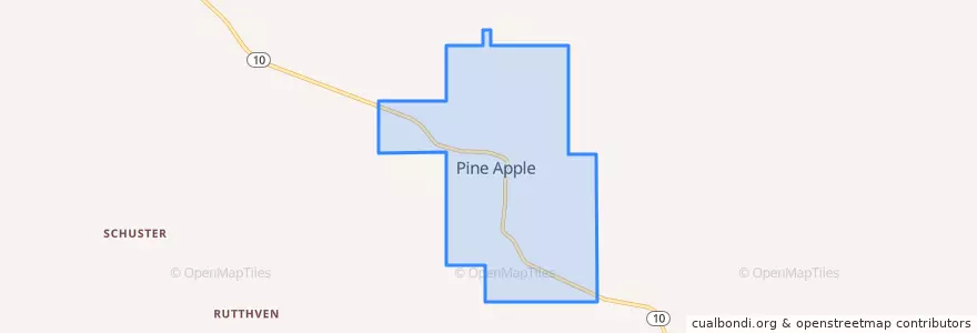 Mapa de ubicacion de Pine Apple.