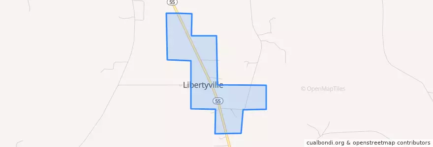 Mapa de ubicacion de Libertyville.