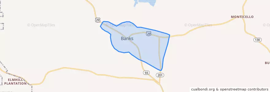 Mapa de ubicacion de Banks.