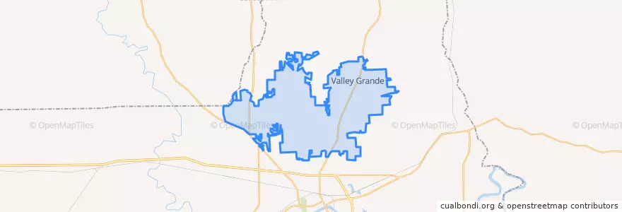 Mapa de ubicacion de Valley Grande.