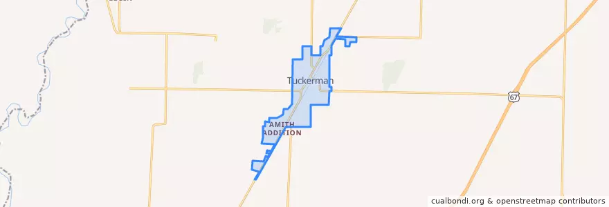 Mapa de ubicacion de Tuckerman.