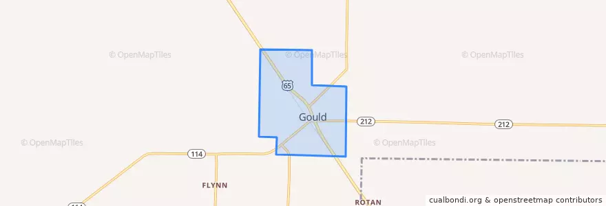 Mapa de ubicacion de Gould.