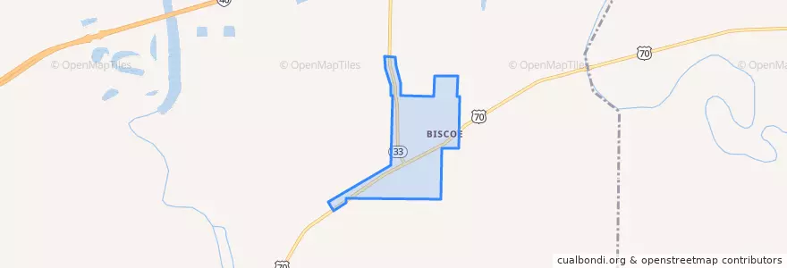 Mapa de ubicacion de Fredonia (Biscoe).