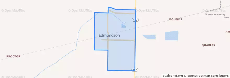 Mapa de ubicacion de Edmondson.