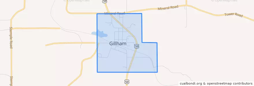 Mapa de ubicacion de Гиллхэм.