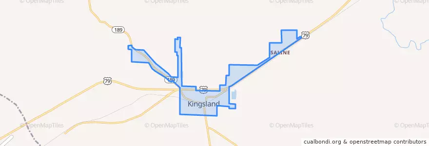 Mapa de ubicacion de Kingsland.