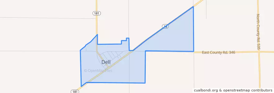 Mapa de ubicacion de Dell.