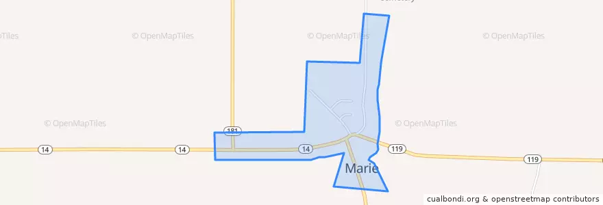 Mapa de ubicacion de Marie.