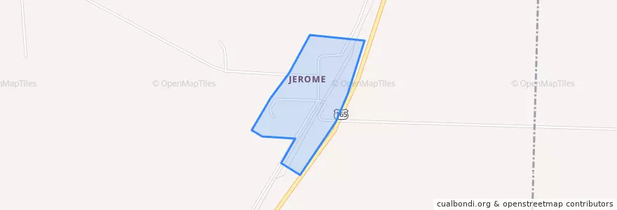 Mapa de ubicacion de Jerome.