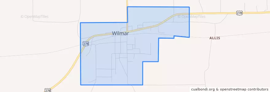 Mapa de ubicacion de Wilmar.