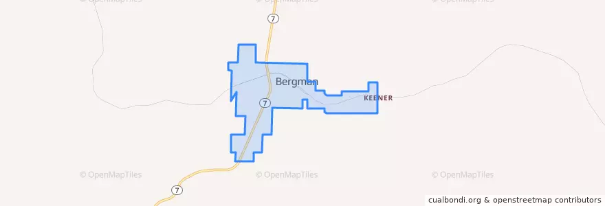 Mapa de ubicacion de Bergman.