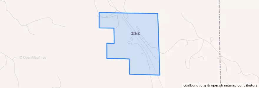 Mapa de ubicacion de Zinc.