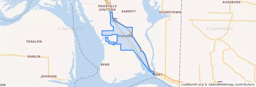 Mapa de ubicacion de Ноксвилл.