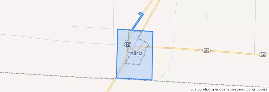 Mapa de ubicacion de Alicia.