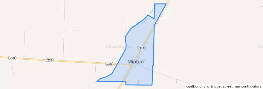 Mapa de ubicacion de Minturn.