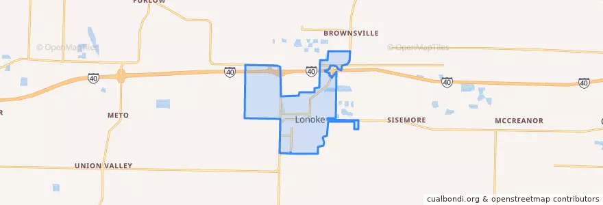 Mapa de ubicacion de Lonoke.