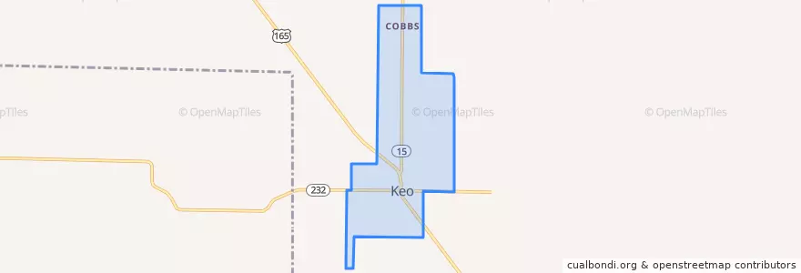 Mapa de ubicacion de Keo.
